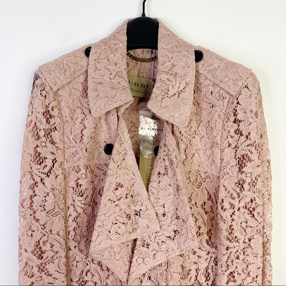 Burberry Blush Grace Hill Floral Lace Trench Coat - Picture 3 of 8